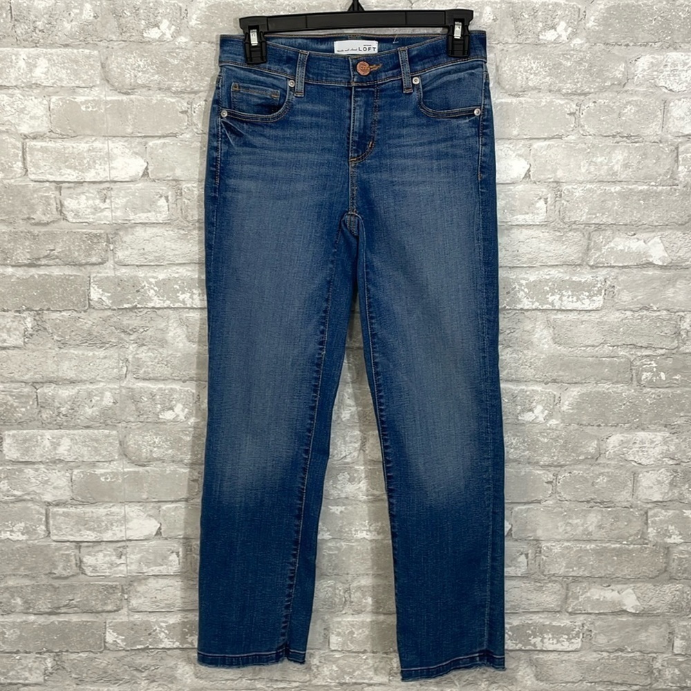 Ann Taylor Loft Straight Crop Jeans
